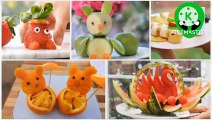 Top10 fruit Decoration ideas/beautiful fruit Decoration/fruit carving knife -33