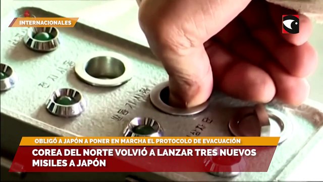 Corea del Norte volvió a lanzar tres nuevos misiles a Japón