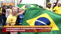 Los seguidores de Bolsonaro continúan con los disturbios en el país