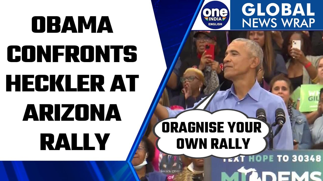 Barack Obama heckled in Arizona, former Prez asks him to organise his own rally | Oneindia News*News