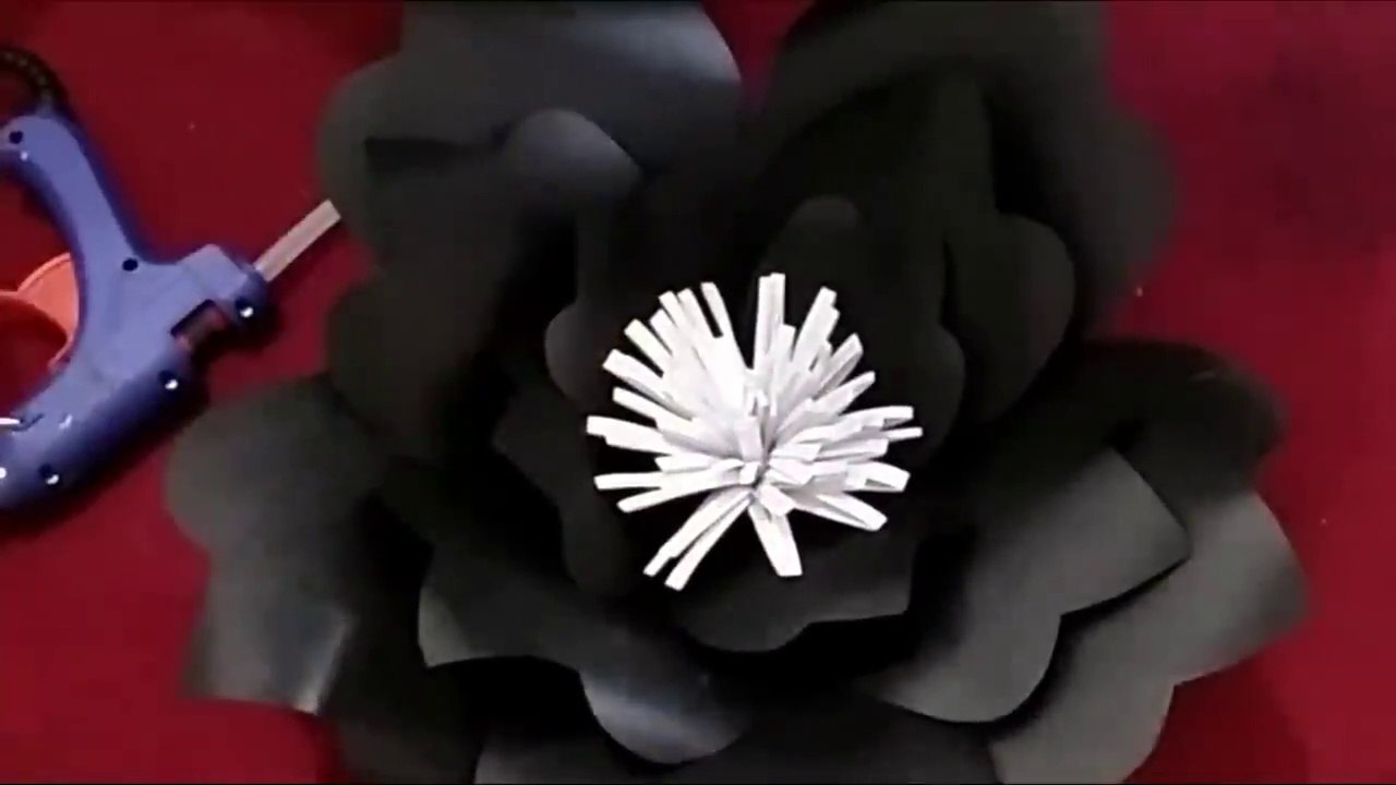 Backdrop Of Paper Flowers For Engagement