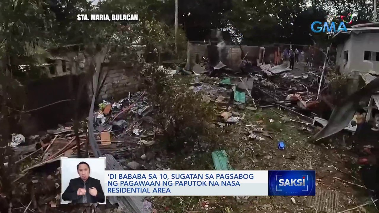 'Di bababa sa 10, sugatan sa pagsabog ng pagawaan ng paputok na nasa residential area | Saksi