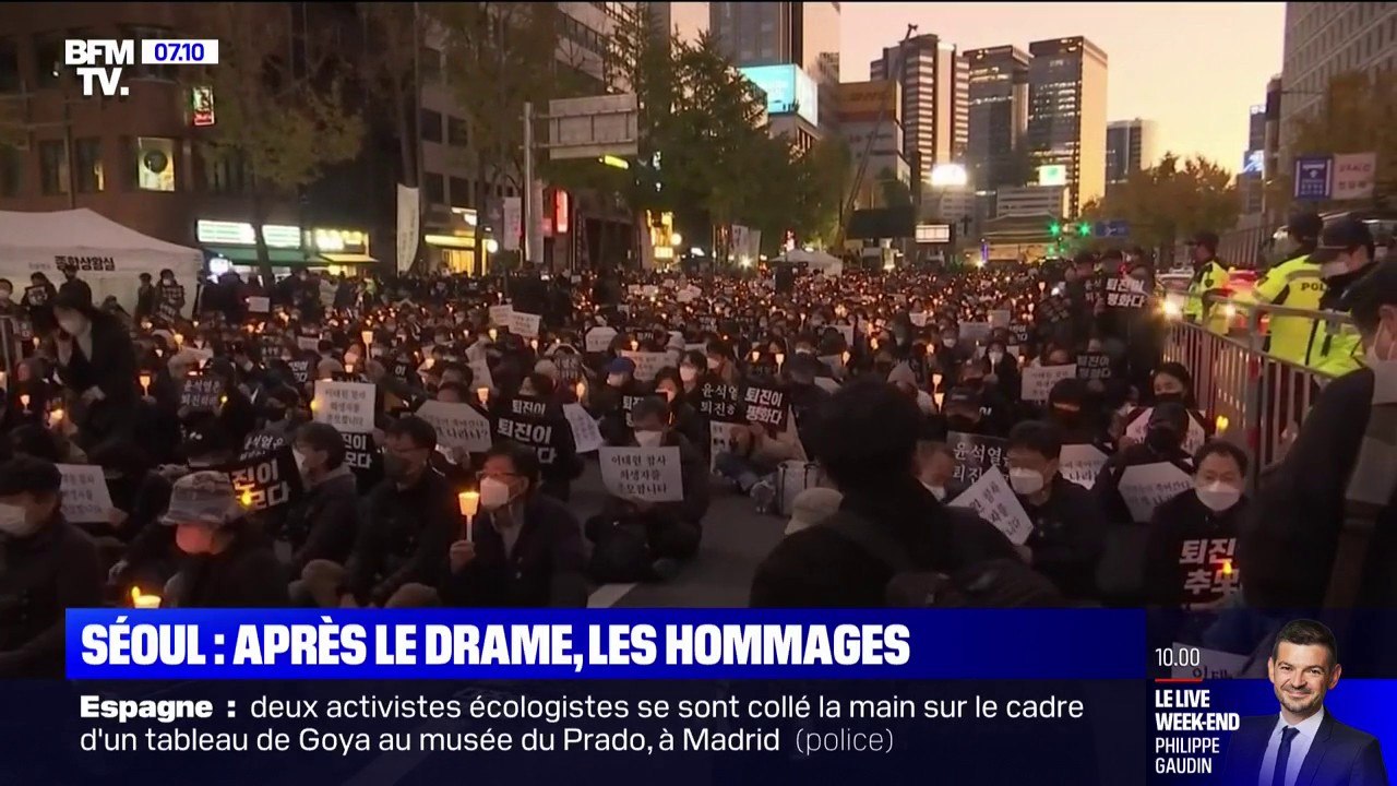 L'émouvante veillée aux chandelles à Séoul une semaine après la bousculade mortelle