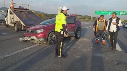 TEM Otoyolu'ndaki trafik kazasında 1 kişi yaralandı