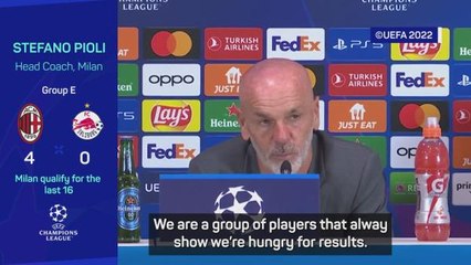 Pioli ambitious after Milan reach UCL knockouts for first time in eight years