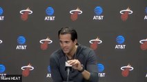 Miami Heat coach Erik Spoelstra after Wednesday's victory against the Sacramento Kings