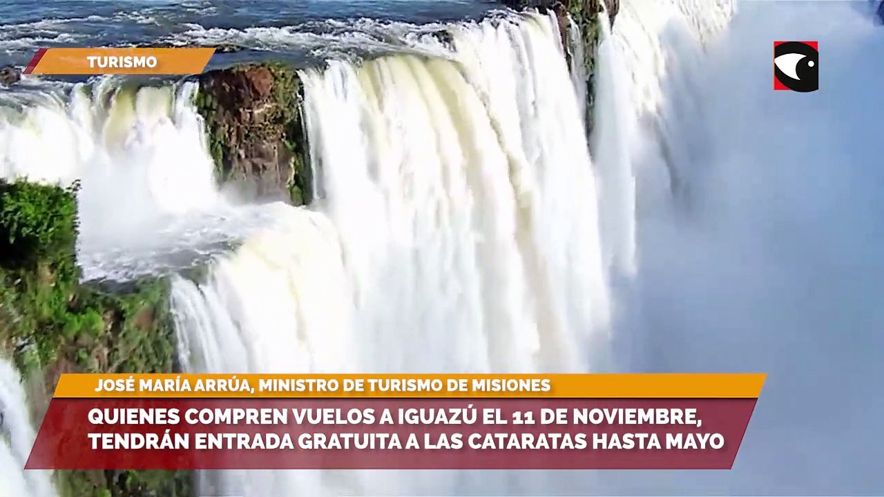 Quienes compren vuelos a Iguazú el 11 de Noviembre, tendrán entrada gratuita a las cataratas hasta Mayo
