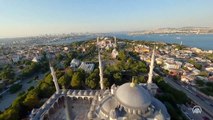 Ayasofya Camii'nin iç ve dış dron görüntüleri