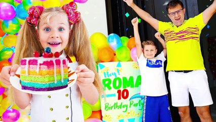 Diana and Roma celebrate Roma's 10th Birthday Party