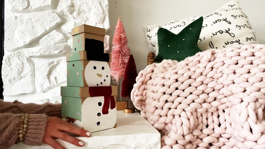 DIY Stackable Snowman Gift Box for Christmas