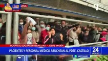 “¡Fuera, Castillo, fuera!”: visitantes y pacientes del hospital Rebagliati abuchean al pdte. Pedro Castillo