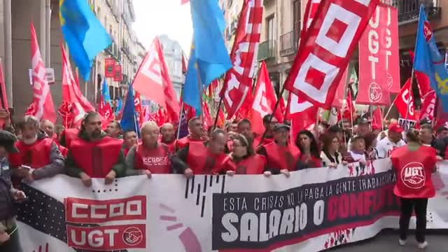 Los sindicatos se manifiestan para que las subidas salariales tengan en cuenta la inflación