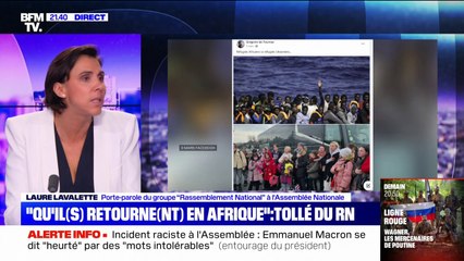 Interrogée sur les anciens messages de Grégoire de Fournas, la porte-parole du groupe RN à l'Assemblée défend le député