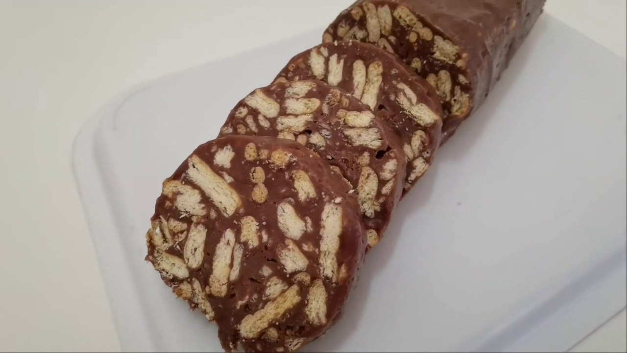 Easy Greek Chocolate Salami Recipe / Εύκολος Κορμός Σοκολάτας