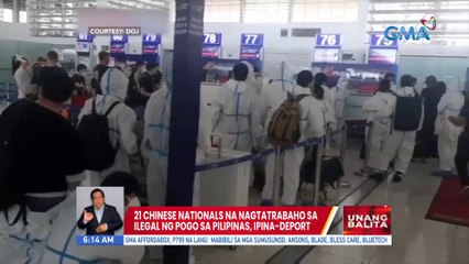 21 Chinese nat'ls na nagtatrabaho sa ilegal na POGO sa Pilipinas, ipina-deport | UB