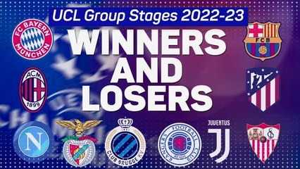 下载视频: UEFA Champions League Group Stage Winners & Losers