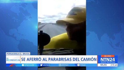 Video: camión arrastró varios kilómetros a manifestante bolsonarista