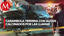 Cierran carretera México-Querétaro por choque múltiple