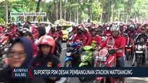 Ulang Tahun PSM 107 Tahun, The Macz Man Unjuk Rasa Tuntut Kejelasan Pembangunan Stadion Mattoanging