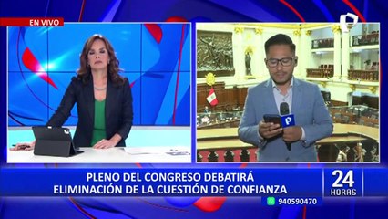 Pleno del Congreso debatirá eliminación de voto de confianza