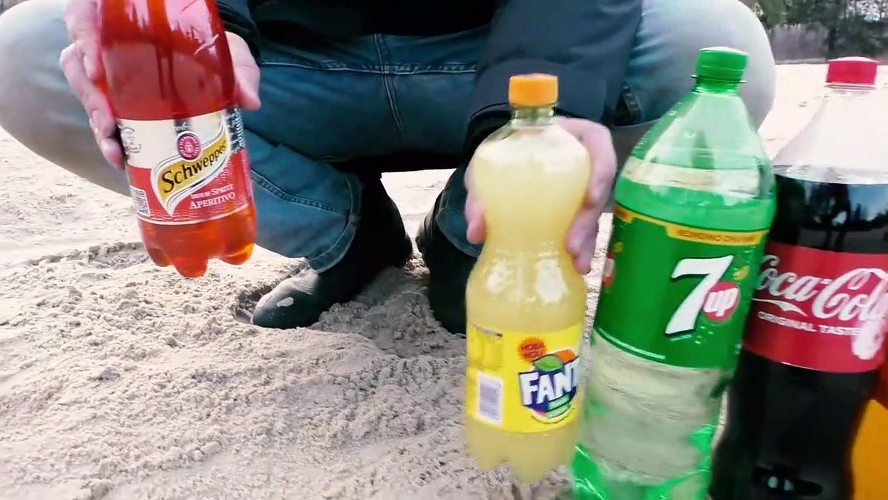 Experiments _  Eruption Big Volcano and Spiral Worm From Coca-cola,Fanta , Mirinda and MENTOS