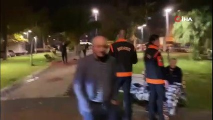 Depremde yıkılan minare havadan görüntülendi