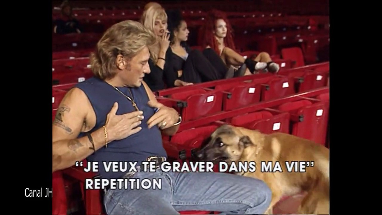 Johnny Hallyday - répétitions-concert - Bercy 1992