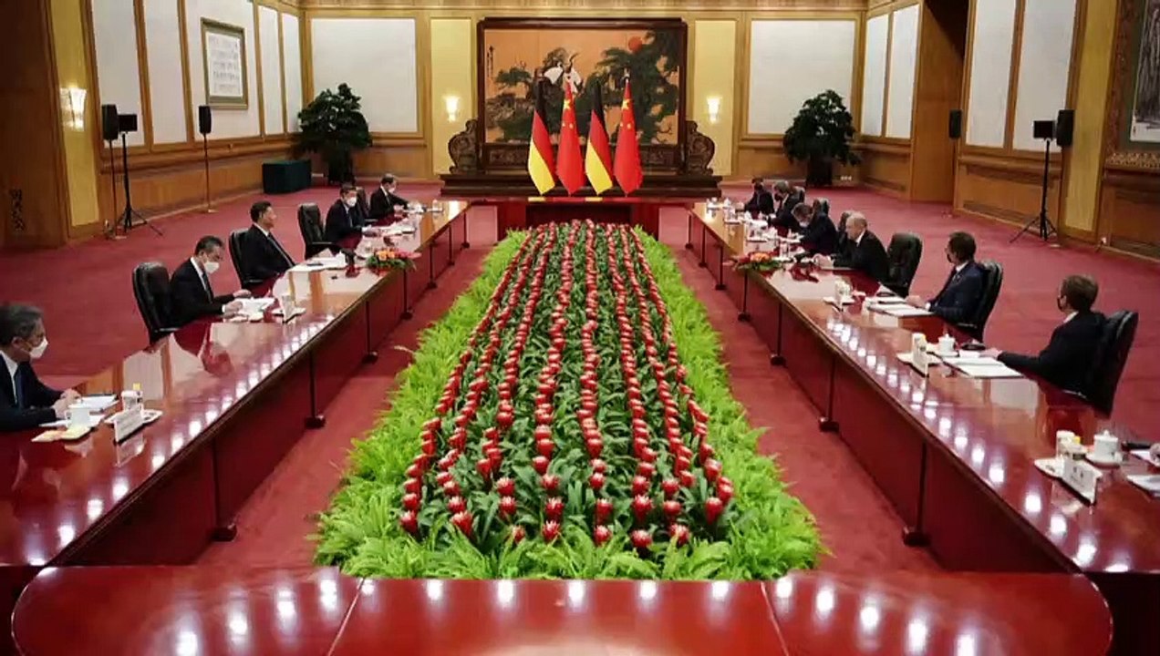Scholz in China von Staatschef Xi Jinping empfangen