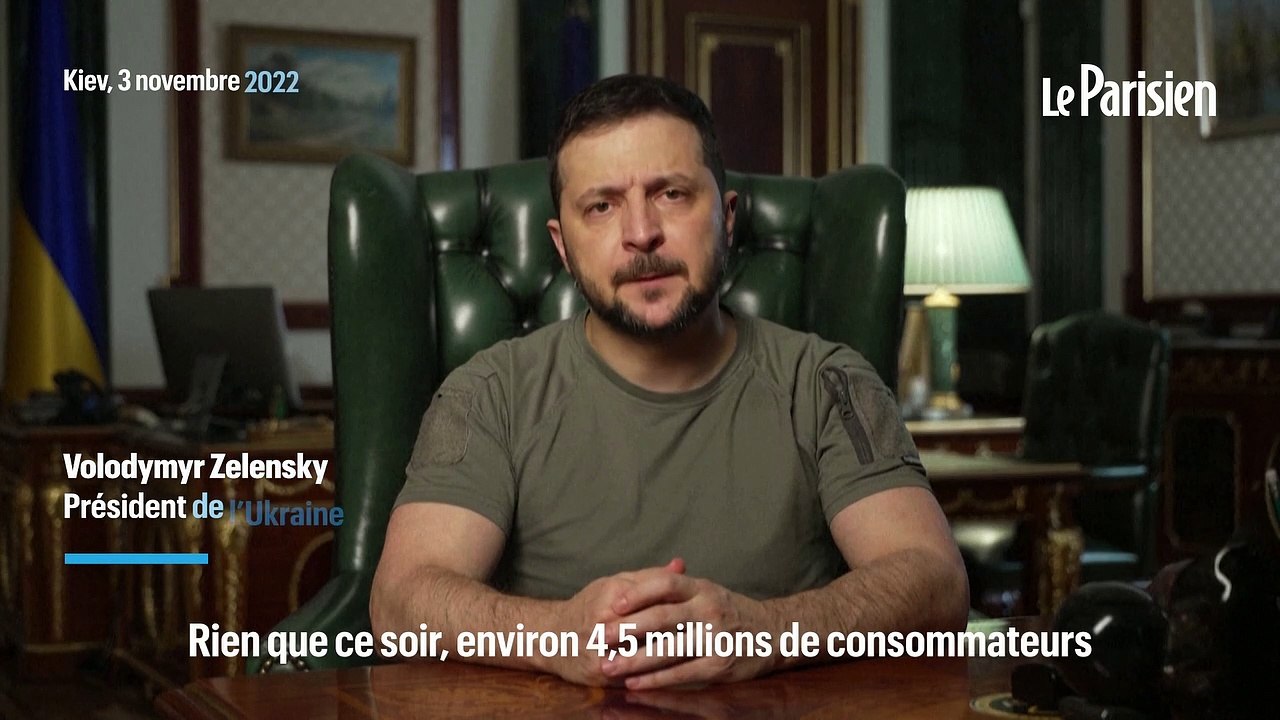 « Rien que ce soir, environ 4,5 millions de consommateurs ont été temporairement déconnectés», assure Volodymyr Zelensky