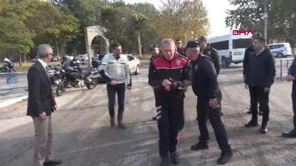 EDİRNE'DE GÖREVE YENİ BAŞLAYAN 12 YUNUS POLİSİ, HÜNERLERİNİ SERGİLEDİ