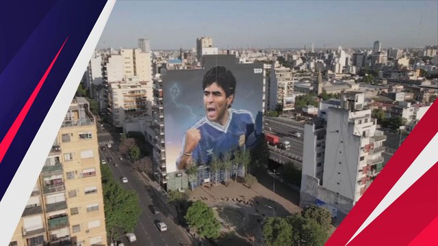 Meriahkan Suasana Piala Dunia 2022, Mural Terbesar Diego Maradona Diresmikan di Buenos Aires