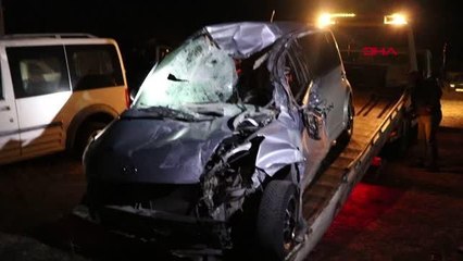 OTOMOBİLLE TIR ÇARPIŞTI 1 YARALI