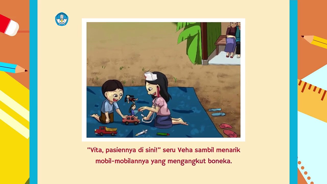 Edukasi anak SD Kelas II Polisi dan Petugas Kesehatan
