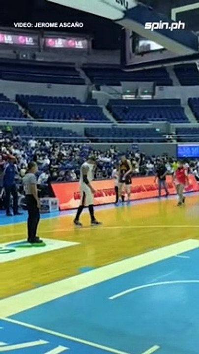 Bay Area forward Zhu Songwei was sent out of the court mid third quarter. #PBA