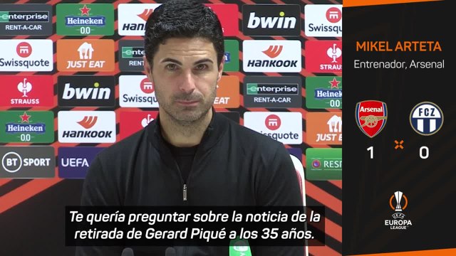 La reacción de Arteta cuando le cuenta un periodista lo de Piqué: es oro puro