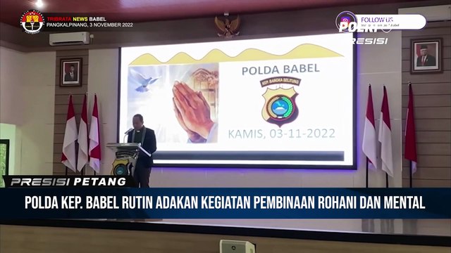 Guna Tingkatkan Keimanan, Polda Babel Laksanakan Pembinaan Rohani Dan Mental