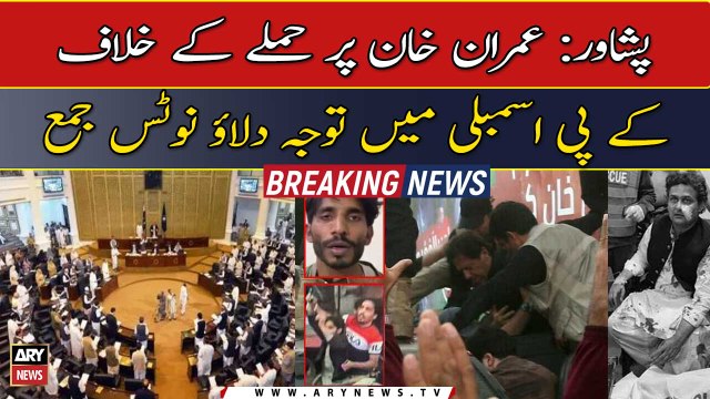 Attention notice submitted in KP assembly against attack on Imran Khan