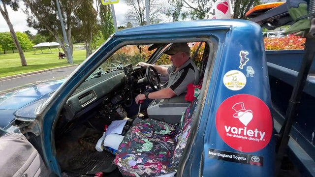 Daryl Broadley talks about the Avengers car used for charity events. Video by Rachel Gray for ACM