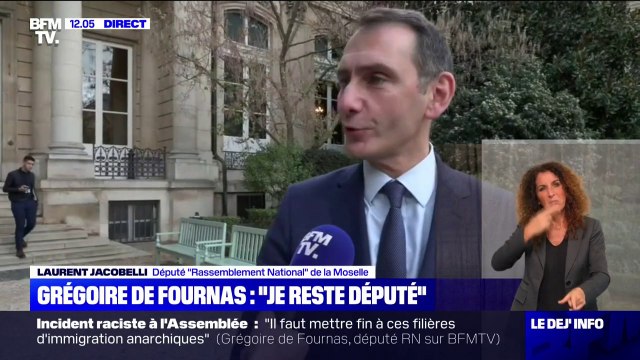 Laurent Jacobelli à propos des sanctions contre Grégoire de Fournas: J'espère que ce sera un débat serein, qu'il ne s'agira pas d'un procès stalinien