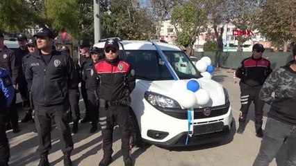 KEŞAN'DA BELEDİYEDEN, EMNİYETE 2 HİBE ARAÇ DESTEĞİ