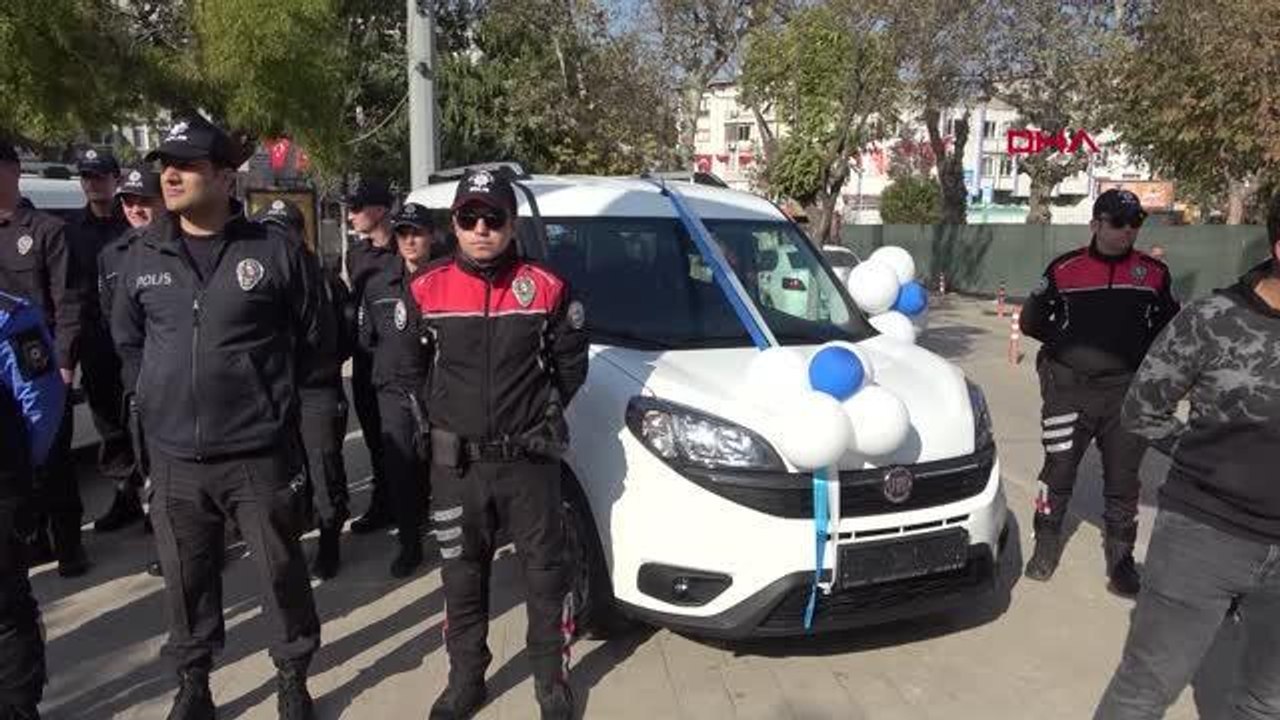 KEŞAN'DA BELEDİYEDEN, EMNİYETE 2 HİBE ARAÇ DESTEĞİ
