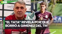Santiago Giménez sería uno de los descartes por el 'Tata' Martino