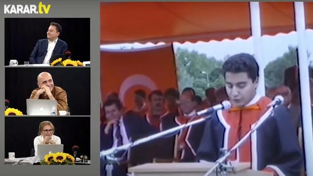Ali Babacan'a canlı yayın sürprizi: Kendi mezuniyet videosu ile karşılaştı