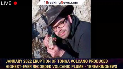 Скачать видео: January 2022 Eruption Of Tonga Volcano Produced Highest-Ever Recorded Volcanic Plume - 1BREAKINGNEWS