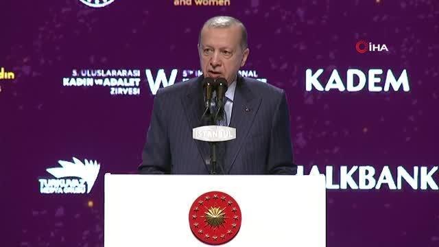 Cumhurbaşkanı Erdoğan: Kadınların dışlandığı bir dünya insanlığın yarısından feragat etmiş demektir