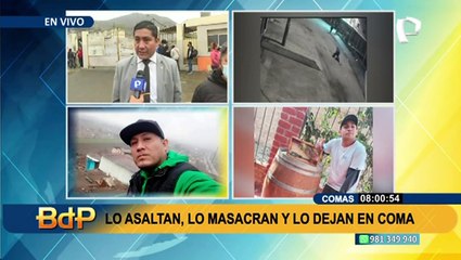 Padre de familia queda en coma luego que ladrón lo masacró a golpes