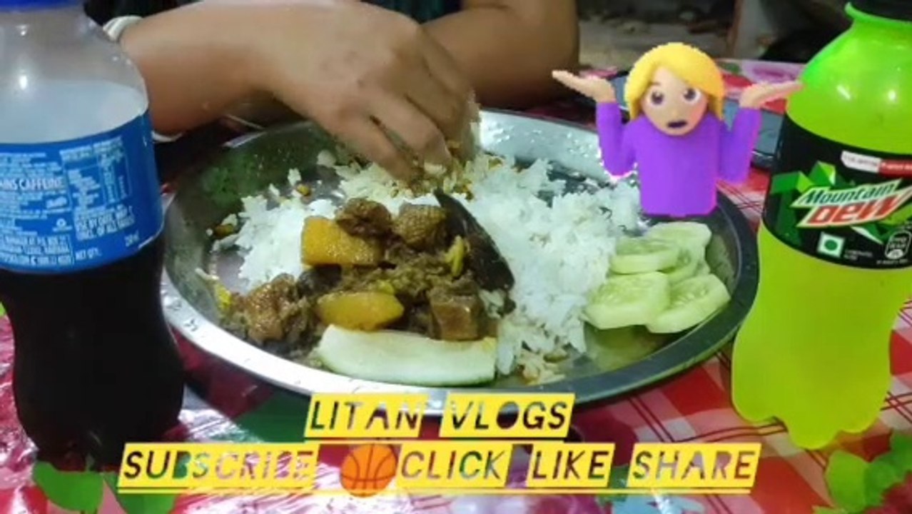 হাঁসের মাংস রান্না করে খেলাম সঙ্গে শসা লেবু কোল্ডড্রিঙ্ক |duck meat curry|