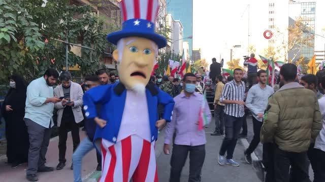 Tahran'da ABD'nin Büyükelçiliğinin işgalinin 43. yıl dönümü kutlandı