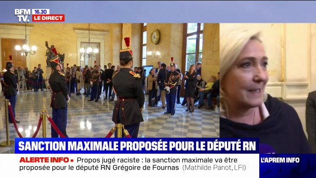 Marine Le Pen s'exprime à la sortie de la réunion du bureau de l'Assemblée nationale: Voilà une procédure où on est jugé par ses adversaires politiques, qui en réalité jugent vos idées politiques