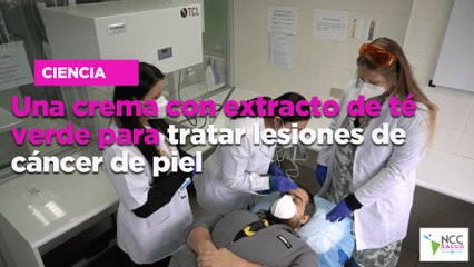 Una crema con extracto de té verde para tratar lesiones de cáncer de piel